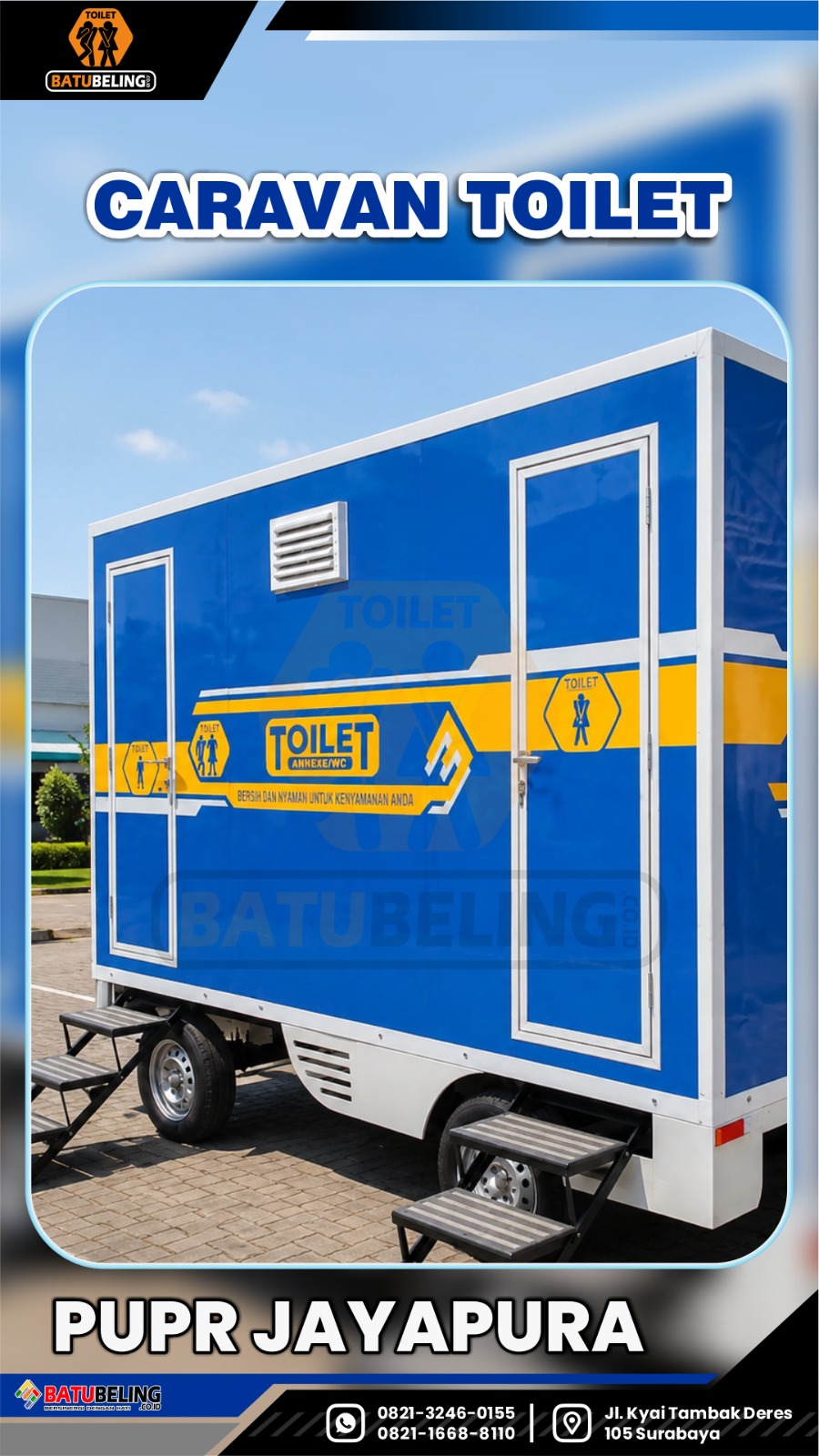 Toilet Mobile Trailer toilet mobile trailer di lokasi proyek